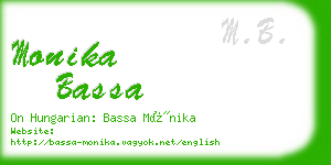 monika bassa business card
